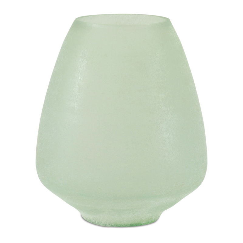 Vase en verre vert