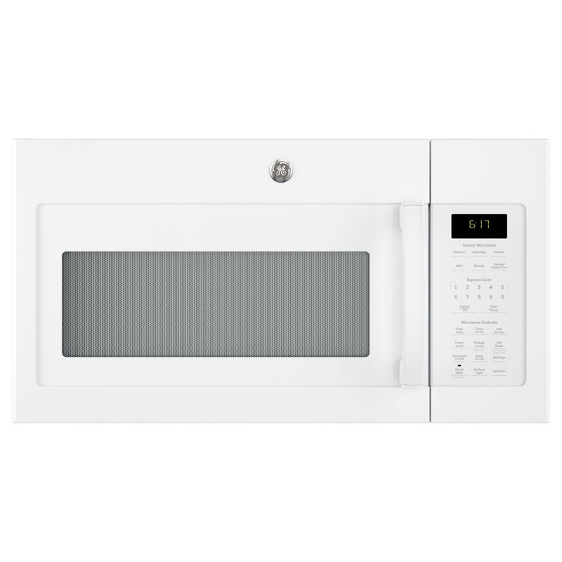 GE Appliances 30" 1.7 cu ft. 1000 - Watt Convertible Over-The-Range Microwave with Sensor Cooking, White