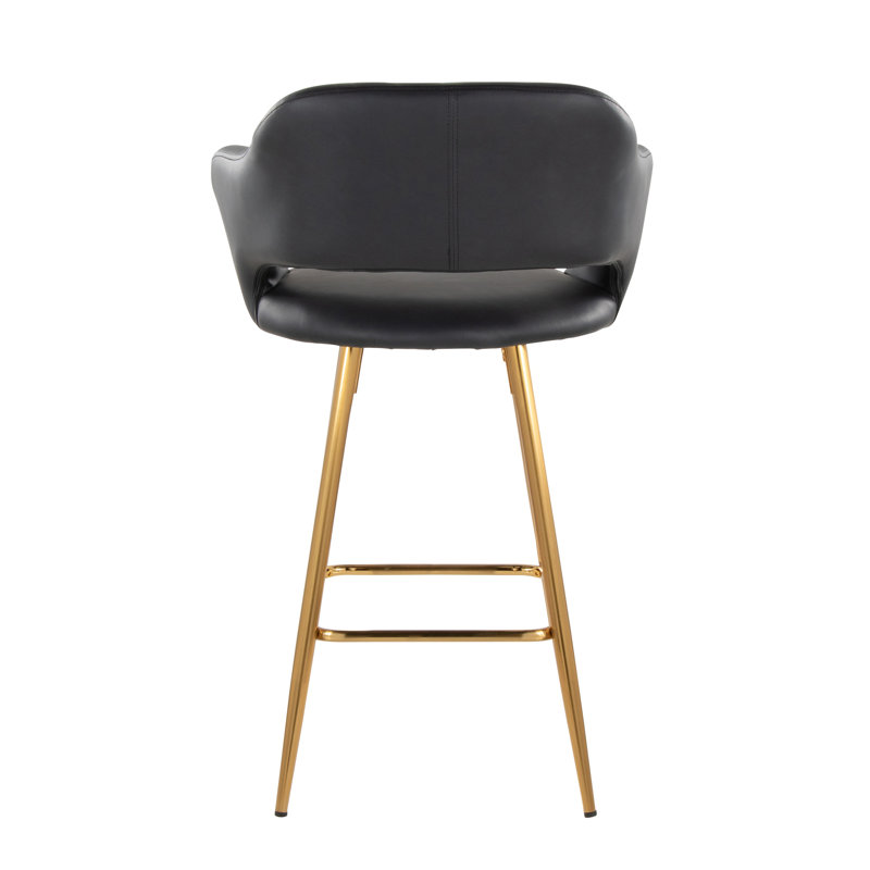 Contemporary Counter Stool, Doré, Noir