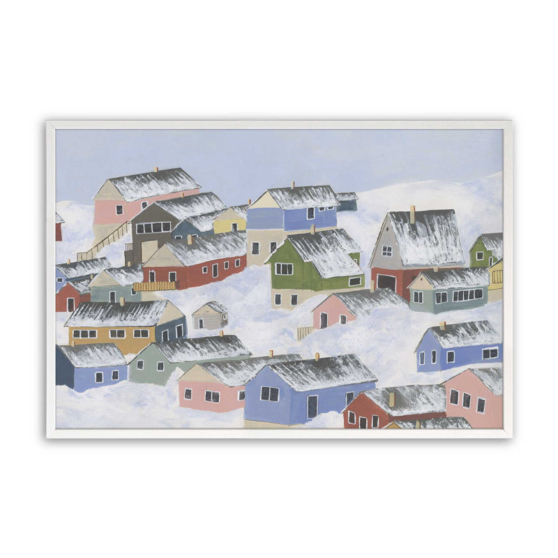 Impression nordique «I» par Michael Willett, H 18 po x l 24 po, Blanc