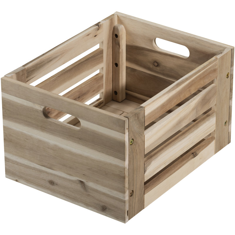 Caisse en bois massif Millwood Pines, Inachevé
