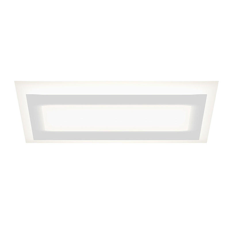 Sleek White Aluminum LED Ceiling Light Fixture 36 in