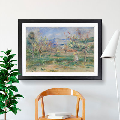 Girl in a Landscape by Pierre-Auguste Renoir - Picture Frame Painting