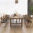Brown Rectangular Solid Wood Dining Table-1970009072