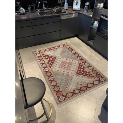 Tapis décoratif rétro à motif bourgogne
