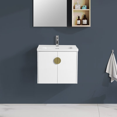Meuble-lavabo mural avec lavabo 