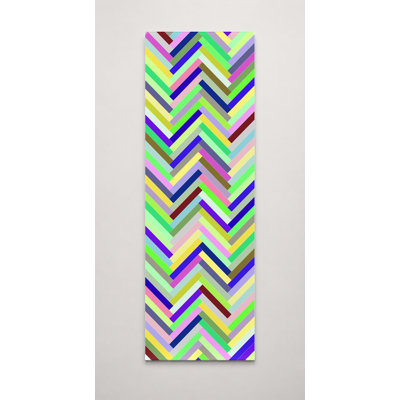 Motif multicolore à chevrons multicolores - art sur toile haut