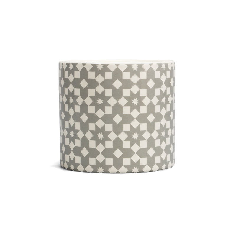 Theirry Ceramic Plant Pot, Off White/Green