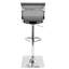 Tabouret de bar contemporain réglable avec pivot en argent