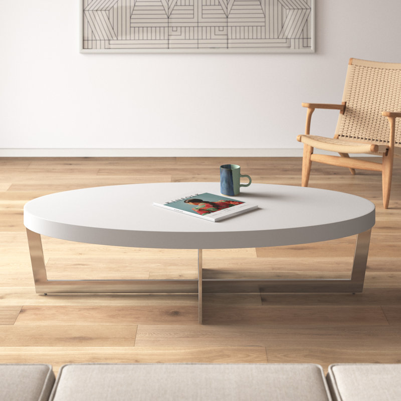 Table basse Jackson, Laque blanche ultrabrillante