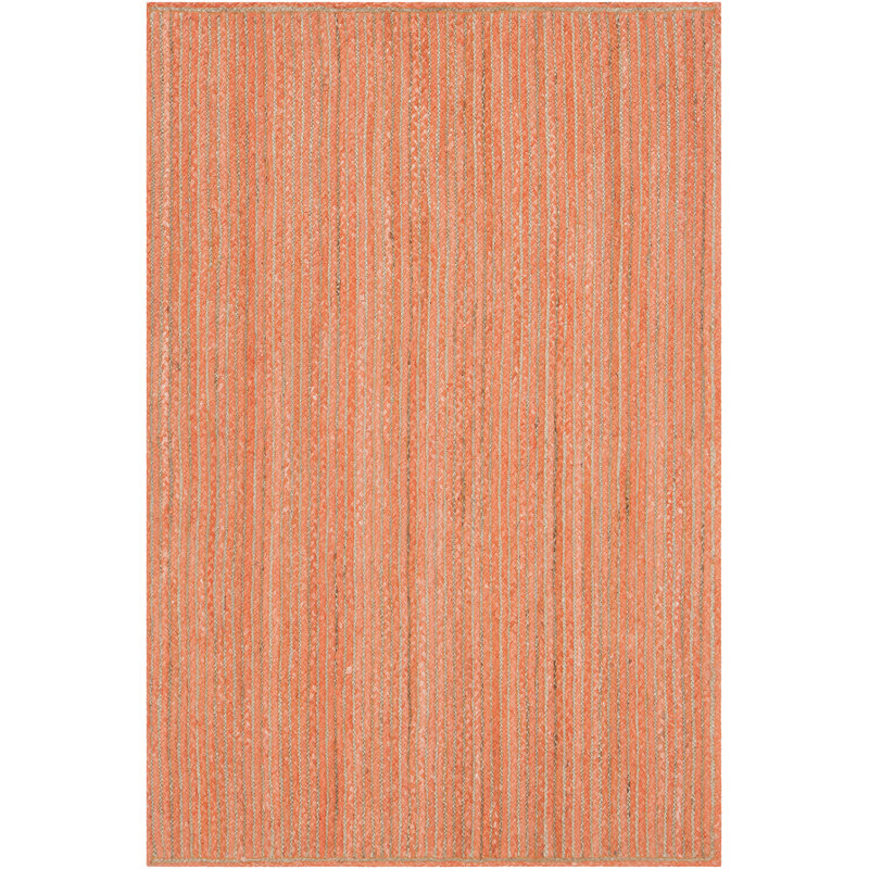 Tapis orange contemporain texturé Eveleigh, 7 pi 9 po X 10 pi 6 po