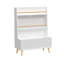 Bibliothèque, porte-revues et livres, organisateur de livres, armoire de rangement pour jouets, blanc