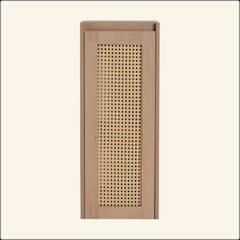 Armoire latérale de salle de bain 12 po, portes à fermeture douce, conception à fixation flottante
