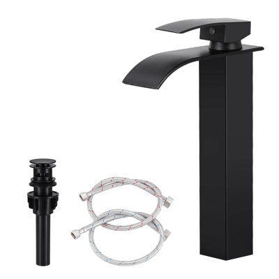Robinet de lavabo vasque à poignée simple avec drain