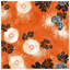 Couvre-lit matelassé à motif floral orange et noir toutes tailles-128574195
