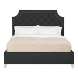 Audrey/Asher Queen Tufted Upholstered Low Profile Panel Bed
