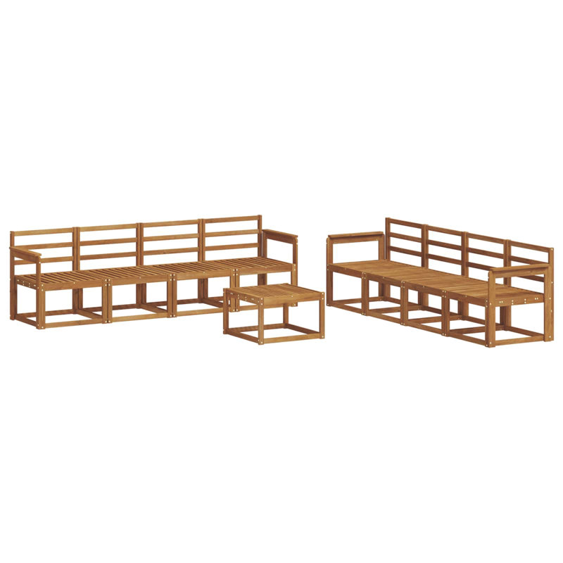  Outdoor Sofa Set 9 Pcs Solid Acacia Wood Garden Terrace Seating Modern