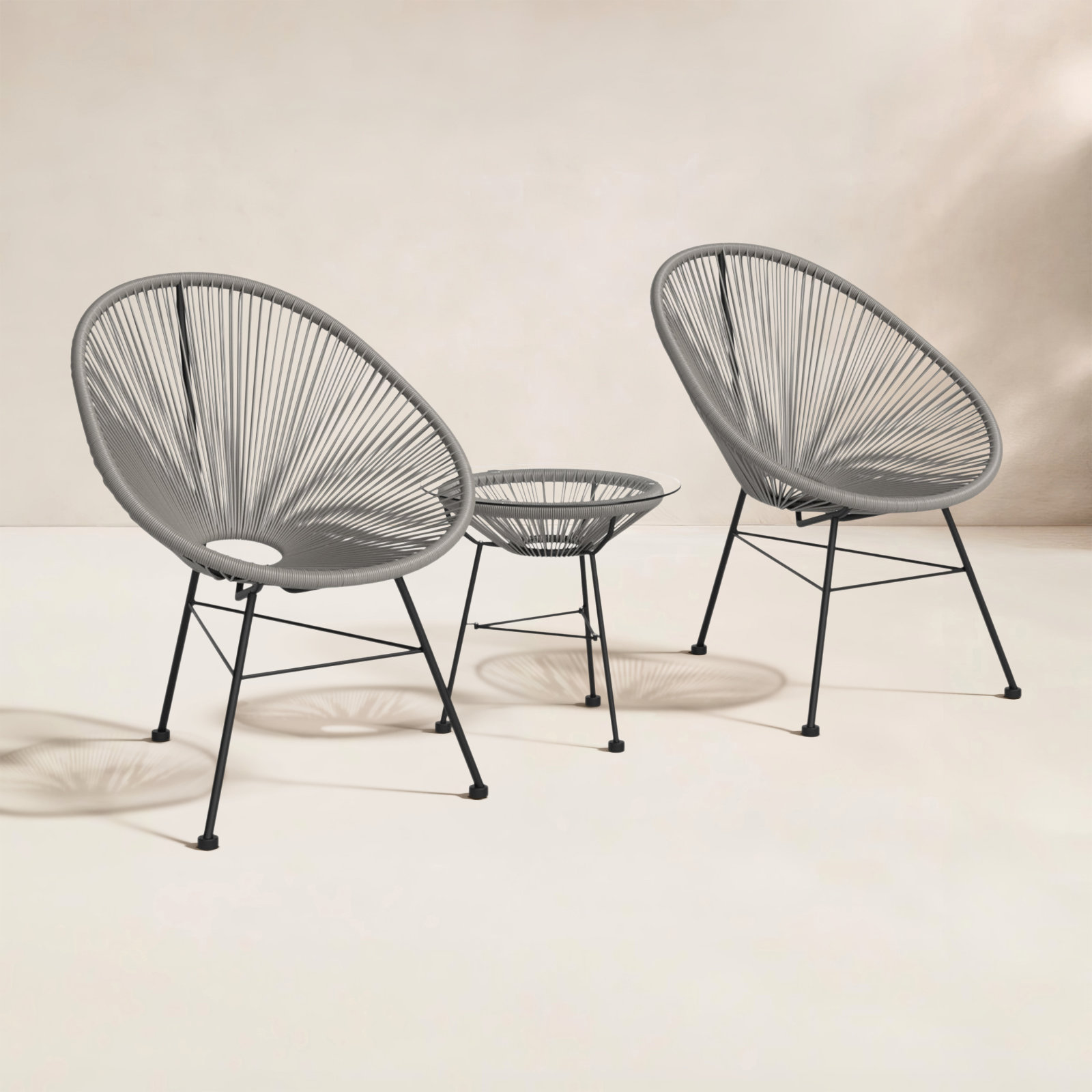 Alamo 3 Piece Seating Group, Gray