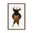 Classic Brown Wood Floater Framed