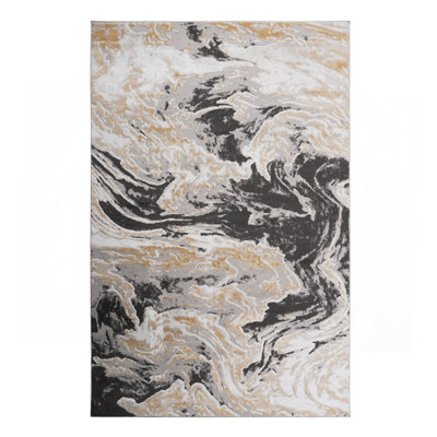 5X7 Grey /Abstract Non-Shedding Living Room Bedroom Dining Home Office Stylish And Stain Resistant Area Rug