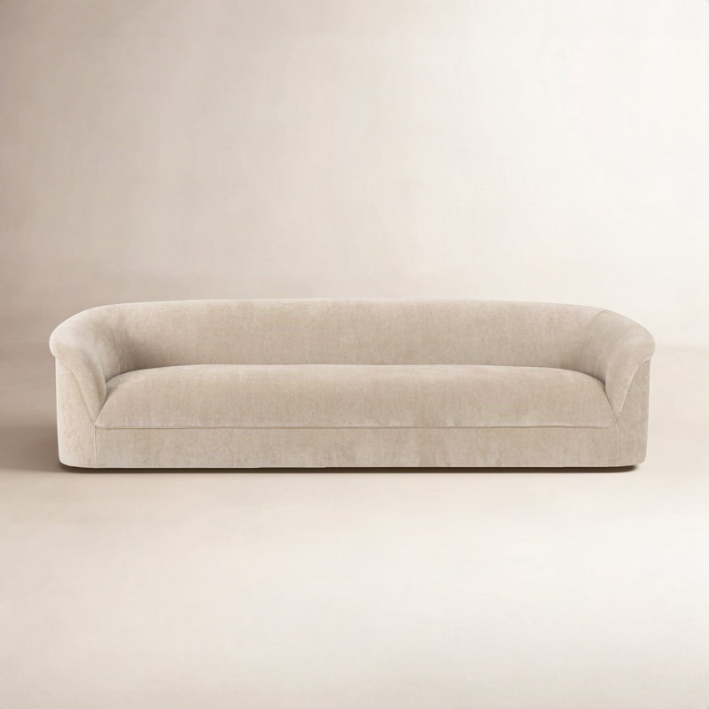 Arthur 109'' Velvet Upholstered Sofa, Beige
