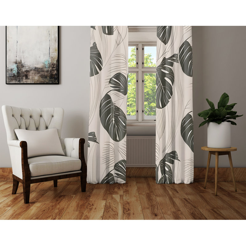 Rideau en polyester Viveca, L 20 po x L 61 po