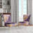Purple and Gold Marble Ink Clouds I - Upholstered Modern Pattern Side Chair, Purple Accent Chair-1173457598