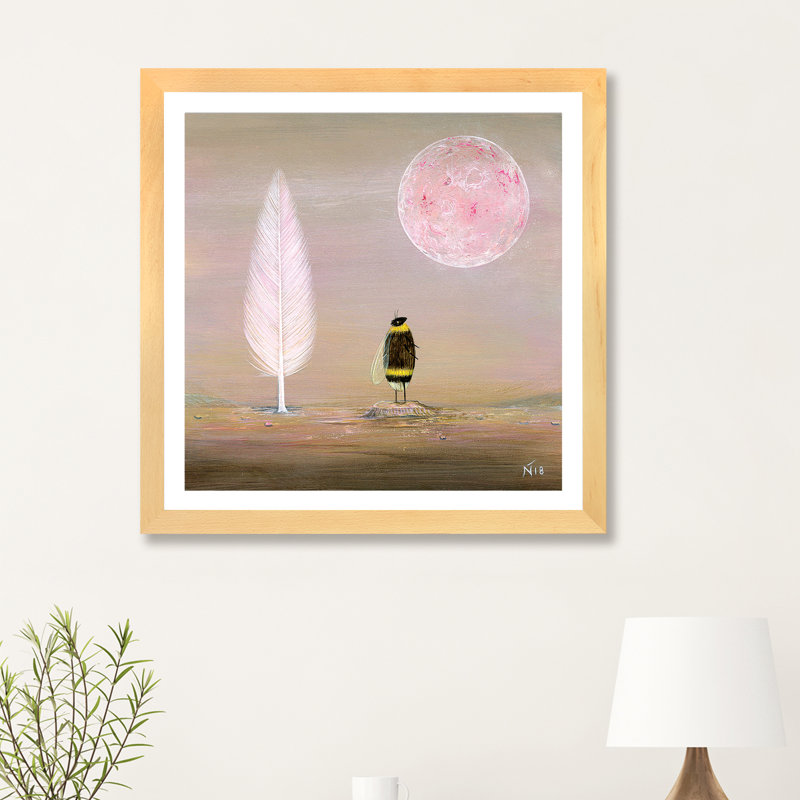 «The Watcher» par Neil Thompson - reproduction d'art, H 24 po x l 24 po x p 1 po, Papier bois naturel, Blanc