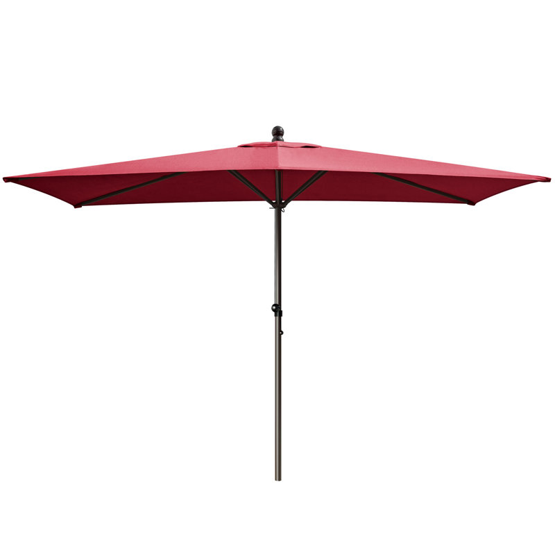 Parasol rectangulaire 10 pi x 6,5 pi Poulie pour table de jardin Parasol Cour arrière Jardin Piscine Terrasse Café avec évent