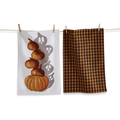Pumpkin Shadow Dishtowel S/2