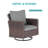 6 Pieces Patio Sofa with Rectangle Fire Pit Table and Swivel Rocking Chairs-108198449-108198447