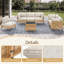 Causeuse modulaire en osier Boho