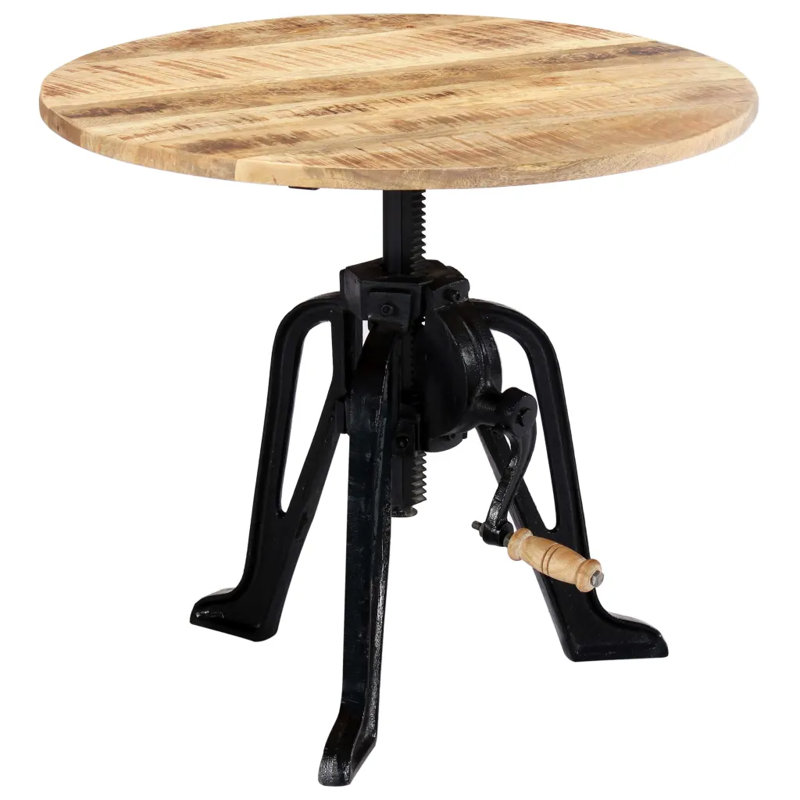 Herschel Pedestal End Table, Cream