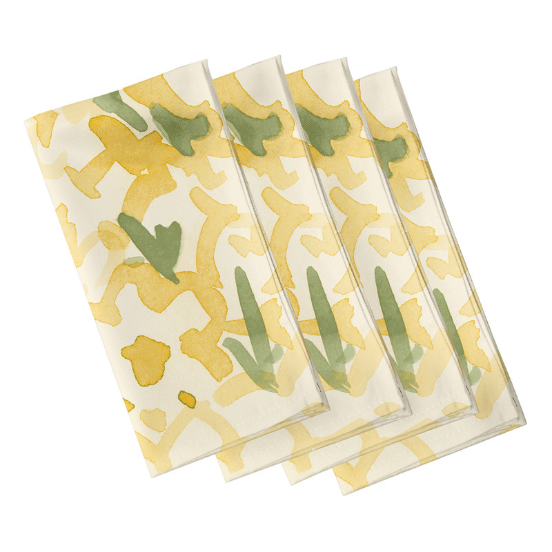 Polyester Floral Square Napkin
