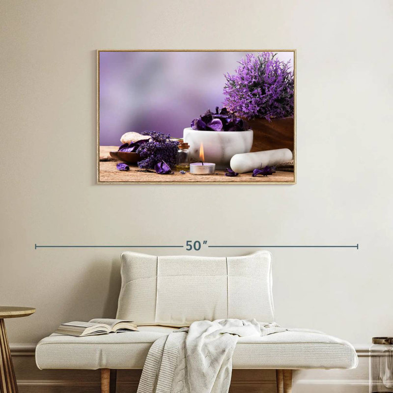 Apaisant, Cadre flottant en bois naturel, 37 po x 25 po