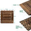 12 po X 12 po Carrelage de terrasse en bois d'acacia à emboîtement brun foncé (paquet de 10)-124356183