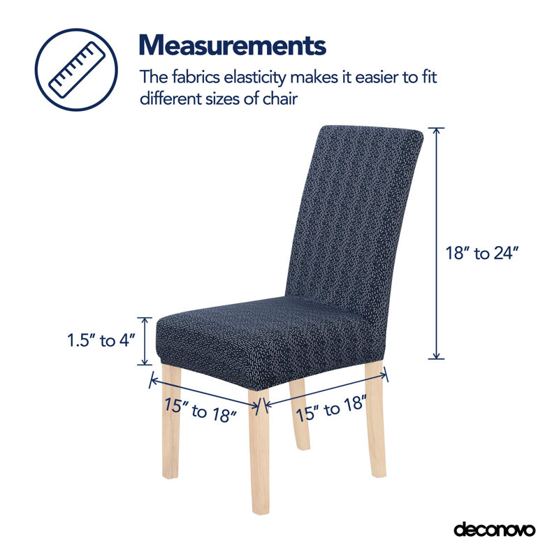 Housse pour chaise de salle à manger, Marine