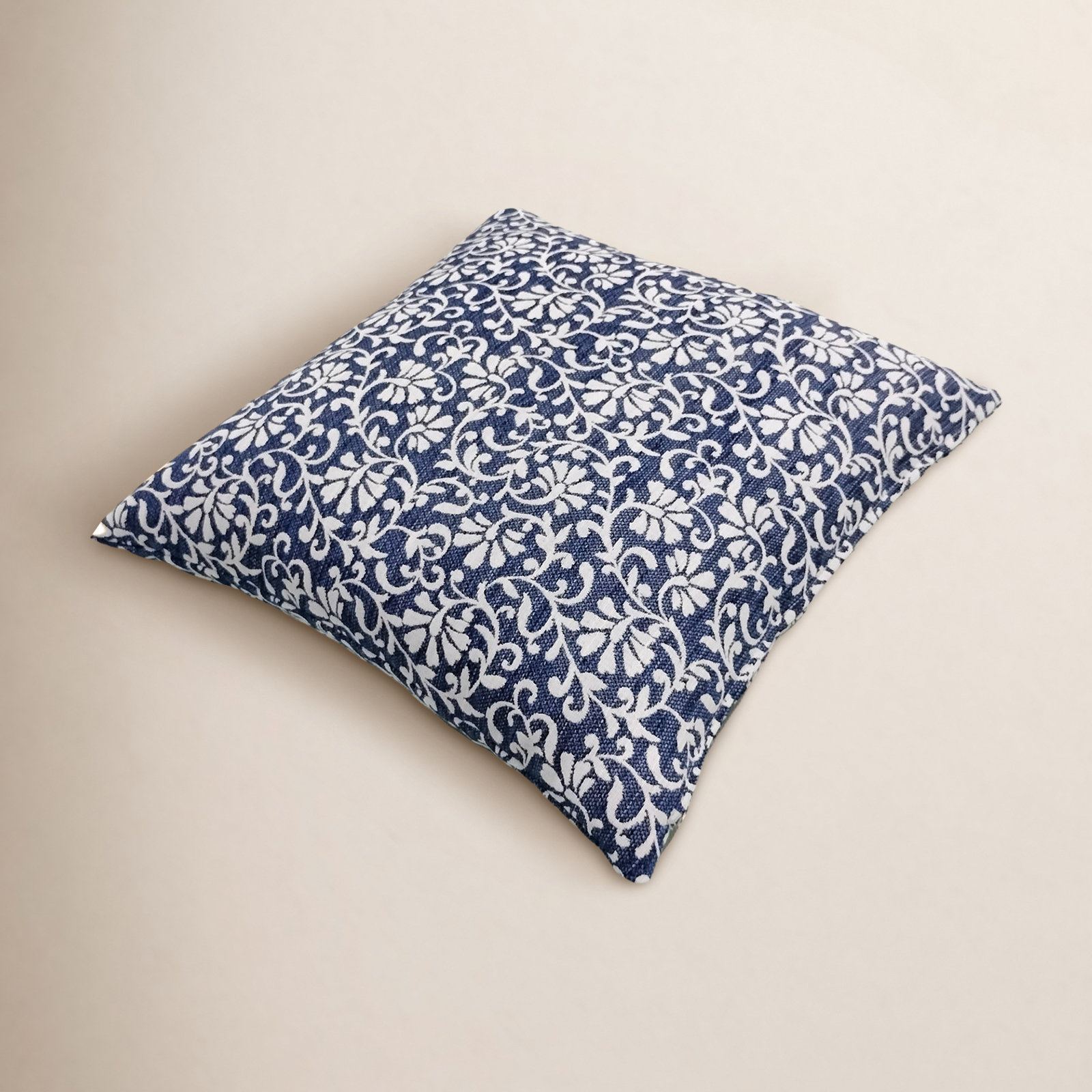 Liza Pillow Cover & Insert Square in Blue/White, 20" x 20"