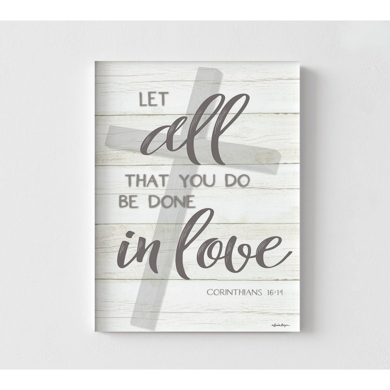 «Done In Love», Corinthiens, impression 16: 14, affiche de l'amour de Dieu, affiche encadrée de versets de la Bible, très grande impression de Corinthiens