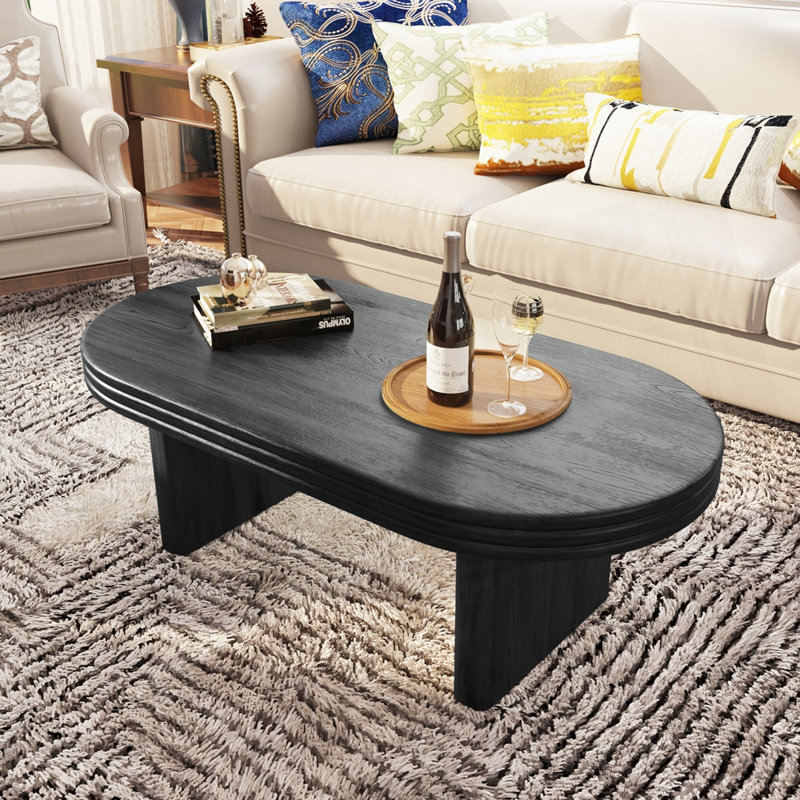 Table basse Mid Century, Noir