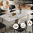 Spacious Rectangular Dining Table Set For Six, Featuring Modern Design And Durable Materials, Ideal For Various Settings-825575041