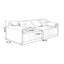 Canapé modulaire 86,61 po café en cuir véritable