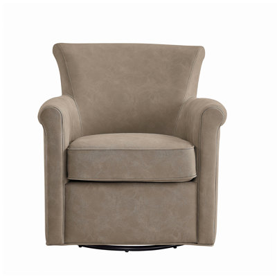 Fauteuil d'appoint pivotant en similicuir Westly 