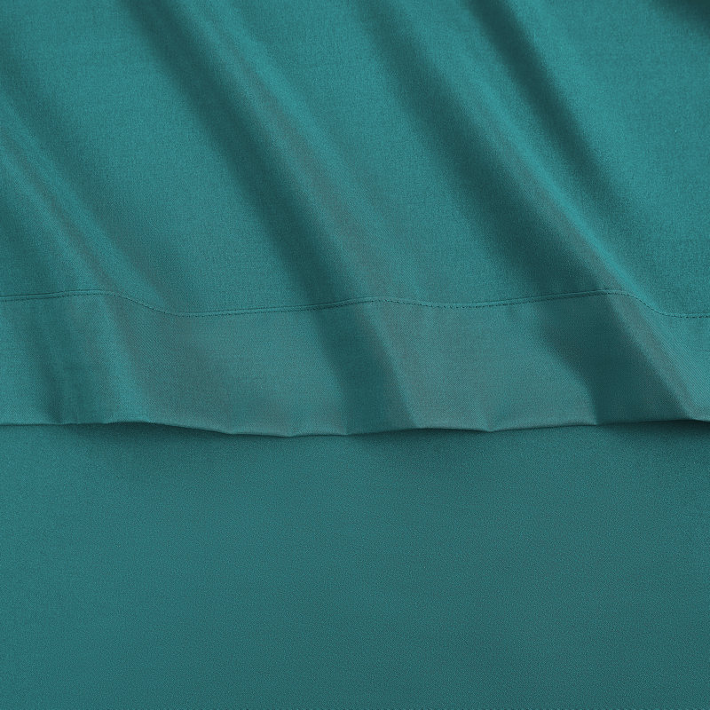 Simple drap plat / dessus seulement, microfibre ultra douce à double brossage, Drap plat de taille très grand, Teal