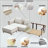 Boneless Modular Sectional Sofa: Luxury Cloud Sofa With Ottoman, Sofa Cushions, Removable & Washable, Soft Linen Sofa, Extra-Large White Living Room Sofa-1613394104