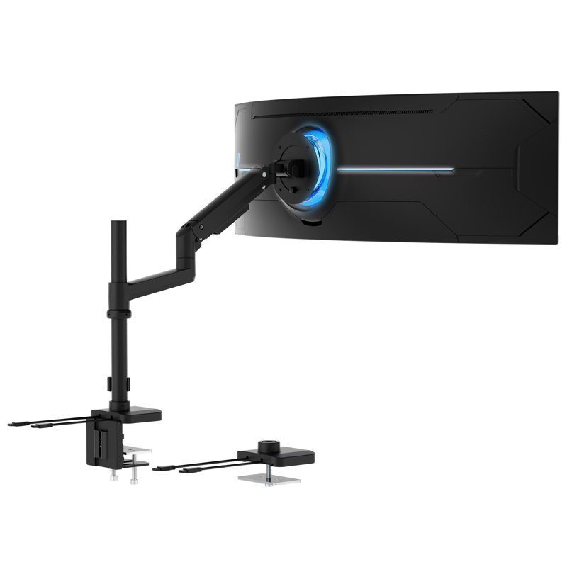 Support de moniteur robuste avec poteau et bras d'amortisseur