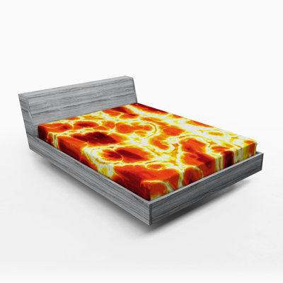Hot Lava Microfibre Jersey Knit Fitted Sheet
