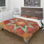 Carreaux marocains orange collage I - ensemble de housse de couette bohémien chic - microfibre de polyester-38758617