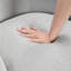 Fauteuil pivotant gris, contreplaqué et bois massif, siège d'appoint à mécanisme en métal, rotation à 360 degrés, structure en bois
