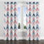 Rideaux de fenêtre Contemporary Boho - Rideau à œillets Boho à chevrons rose et bleu - 1 panneau-248739979-248739983